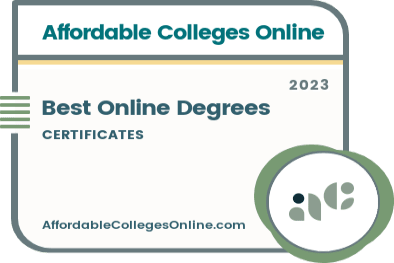 Best Online Certificate Degrees badge