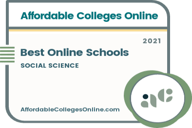 Best Online Social Science Schools badge