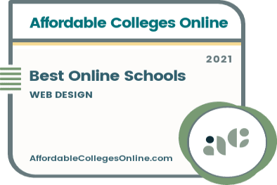 Best Online Web Design Schools badge