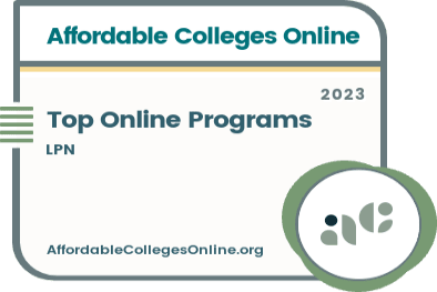 Top Online LPN Programs badge