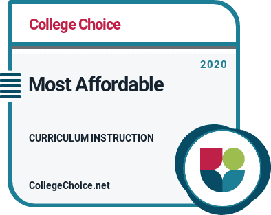 Most Affordable Online Master's in Curriculum and Instruction badge