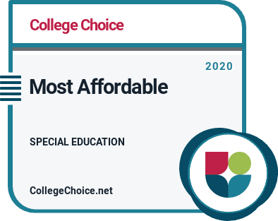 10 Most Affordable Online Degrees in Special Education badge