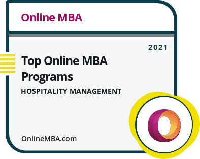 Top Online MBA Programs in Hospitality Management Badge