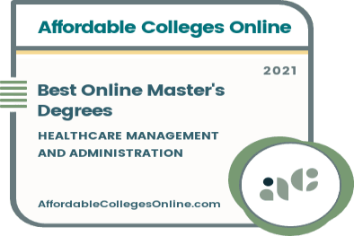 Best Online Master's in Healthcare Management and Administration Badge