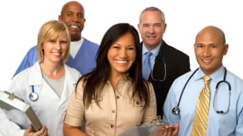 diverse team of medical professionals