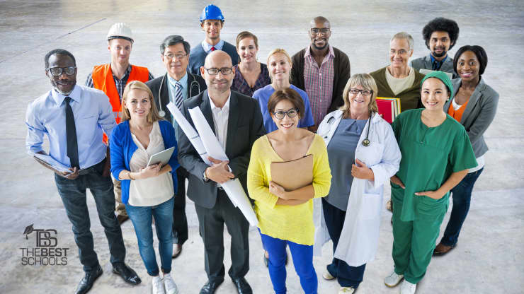 Image of diverse group of workers