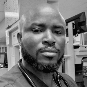 Portrait of Deji "DJ" Folami, RN