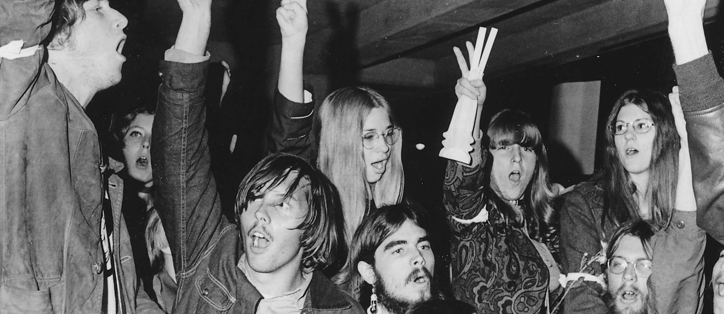 In 1970, students at North Carolina University staged a sit-in to protest the Vietnam War.