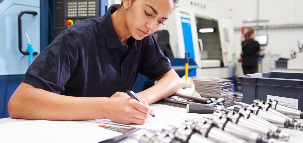 Engineer working at a desk