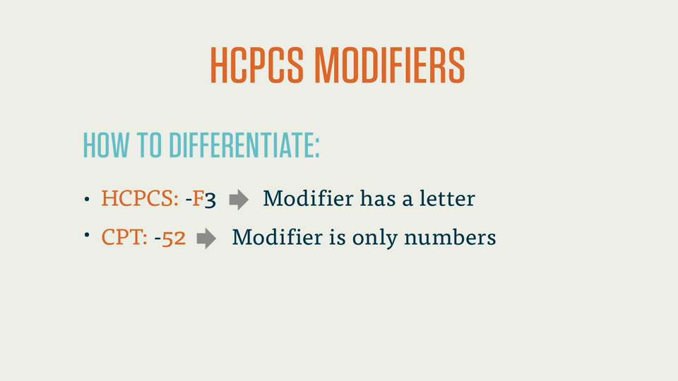 2.12 HCPCS Modifiers