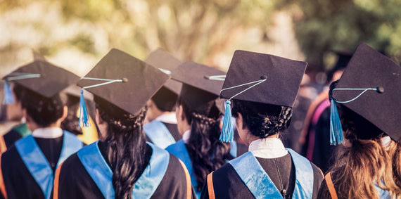 Students at graduation.