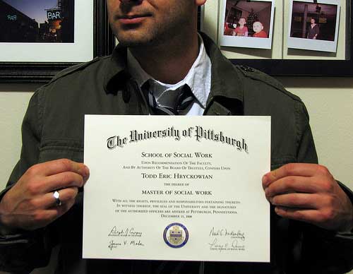 Master in social deals work with other degree