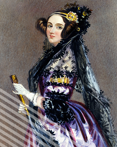 A portrait of a young Ada Lovelace.