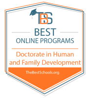 Best Online Doctorate in Human and Family Development Badge