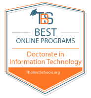 Badge and Download Link for Best Online Doctorate in Information Technology