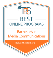 Best Online Bachelor's in Media Communications Programs Badge