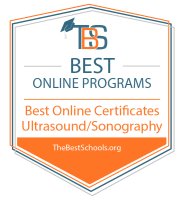 Download the Best Online Certificate in Ultrasound and Sonography Programs Badge
