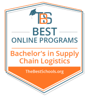 Top OnlineBachelor’s in Supply Chain & Logistics Degree Programs Badge