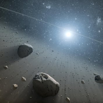 Artist's Concept of Rocky Asteroid Ring Around Star (Vega)