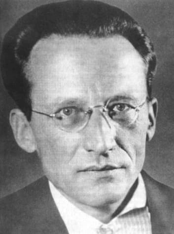 Erwin Schrödinger, black and white