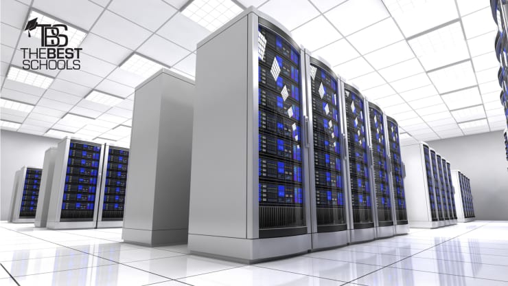 The Best Online Associate in Computer Science Programs (image of a room full of computer servers