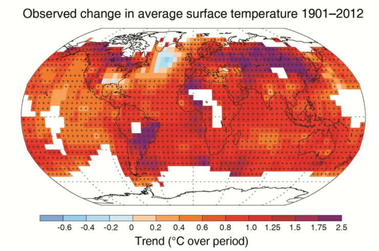 Figure 3. Observed Change in Average Surface Temperature, 1901–2012 Figure 3.