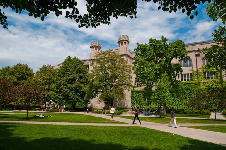 The University of Chicago campus in Illinois