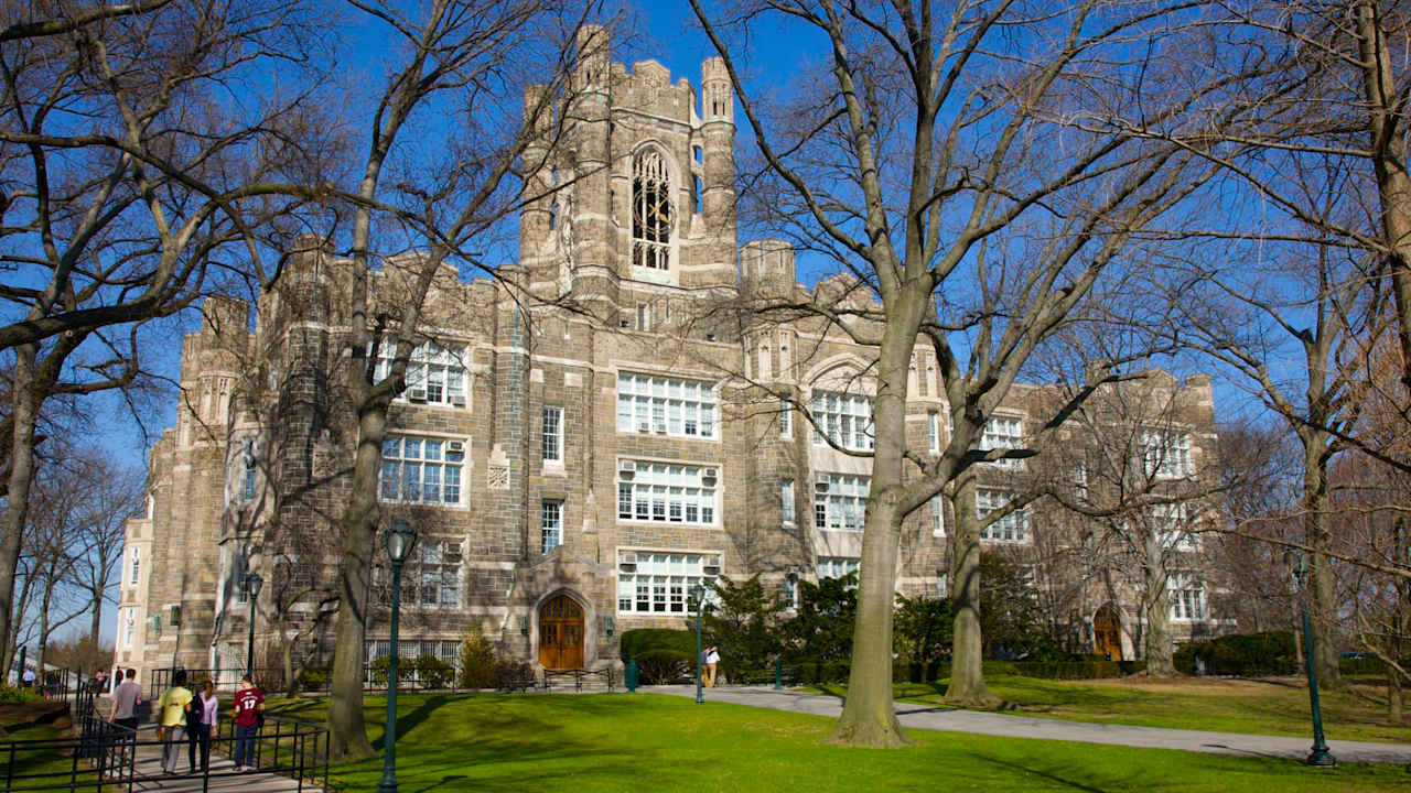 Keating Hall, Rose Hill Campus, Fordham University, The Bronx, New York, USA. A private, nonprofit, coeducational research university in the Jesuit tradition.