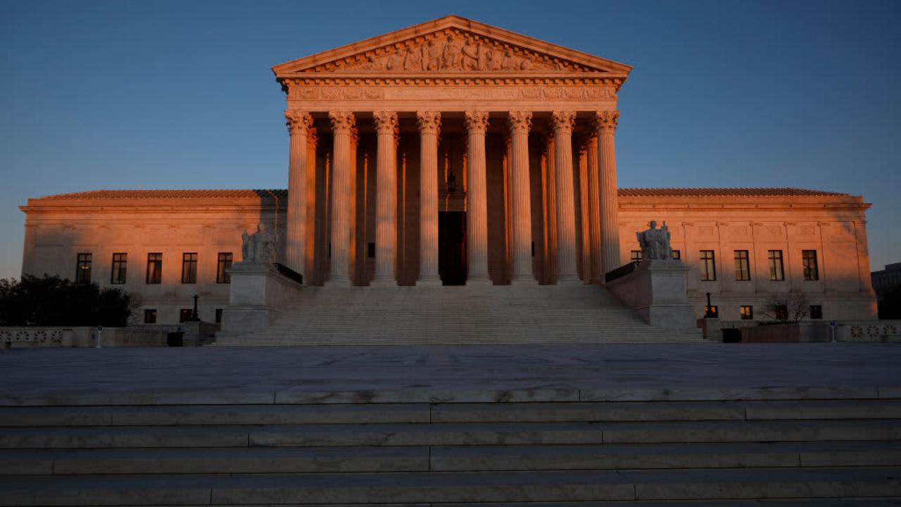 WASHINGTON, DC - JANUARY 26: The U.S. Supreme Court building on the day it was reported that Associate Justice Stephen Breyer would soon retire on January 26, 2022 in Washington, DC. Appointed by President Bill Clinton, Breyer has been on the court since 1994. His retirement creates an opportunity for President Joe Biden, who has promised to nominate a Black woman for his first pick to the highest court in the country. (Photo by Chip Somodevilla/Getty Images)
