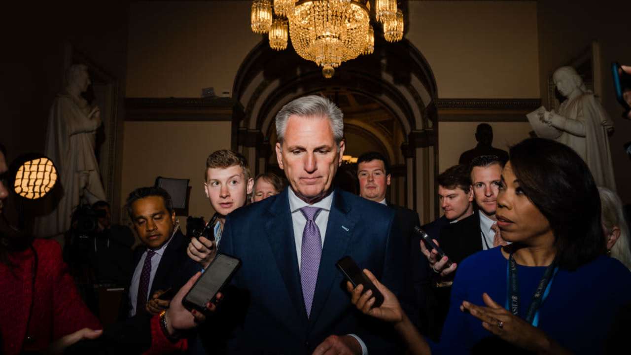 Speaker McCarthy announces Limit., Save, Grow Act on Capitol Hill