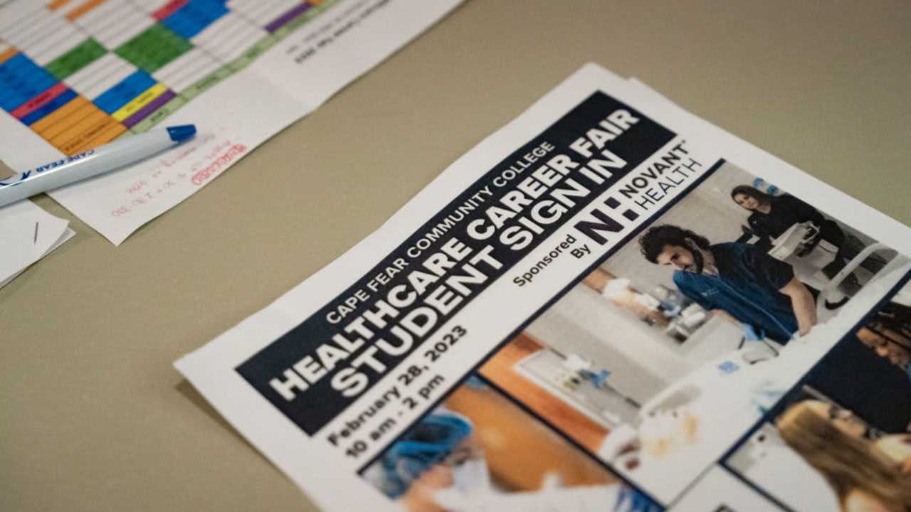 Jobseekers At A Healthcare Career Fair Ahead Of Jobless Claims