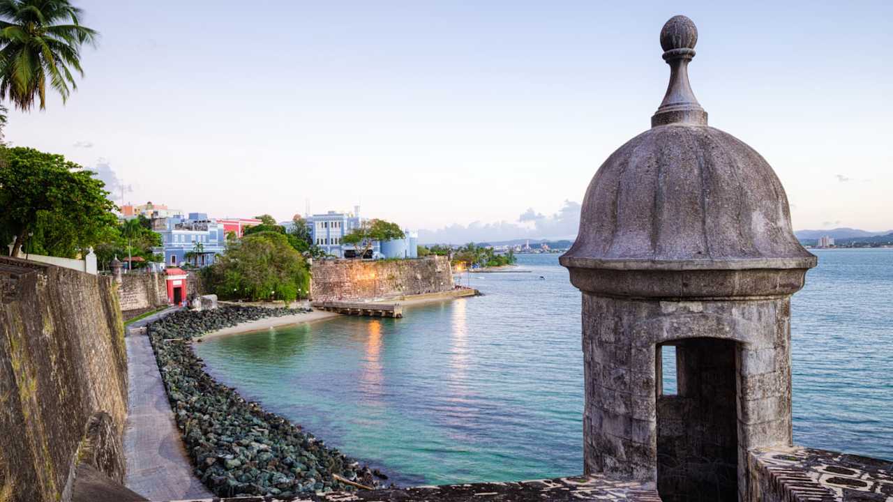 Turret along the Old San Juan Wall in Puerto Rico.