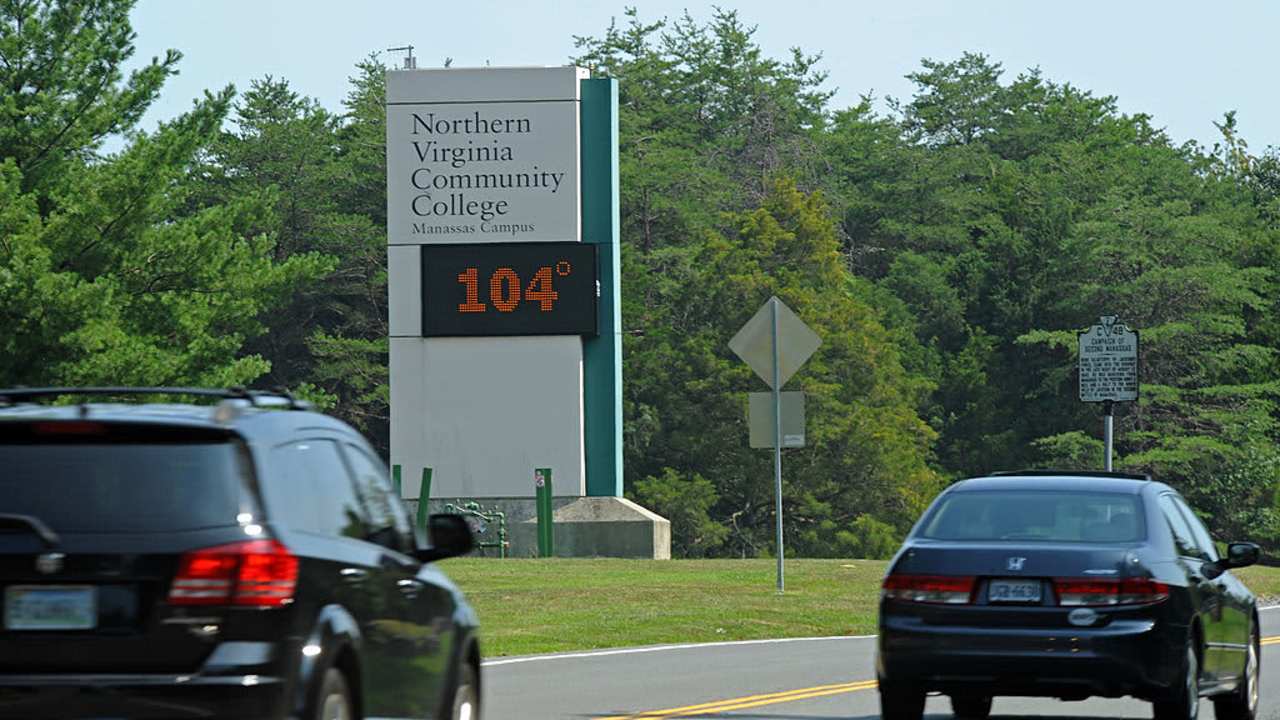 Entrance sign at the Northern Virginia Community College Manassas Campus.
