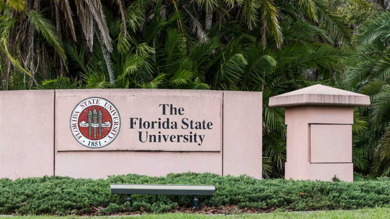 The Florida State University campus sign