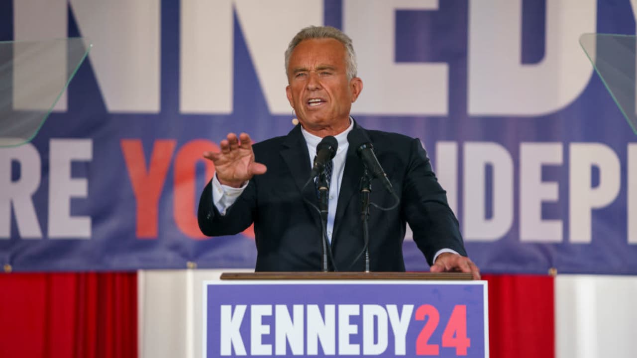 Robert F. Kennedy announcing his campaign in Philadelphia