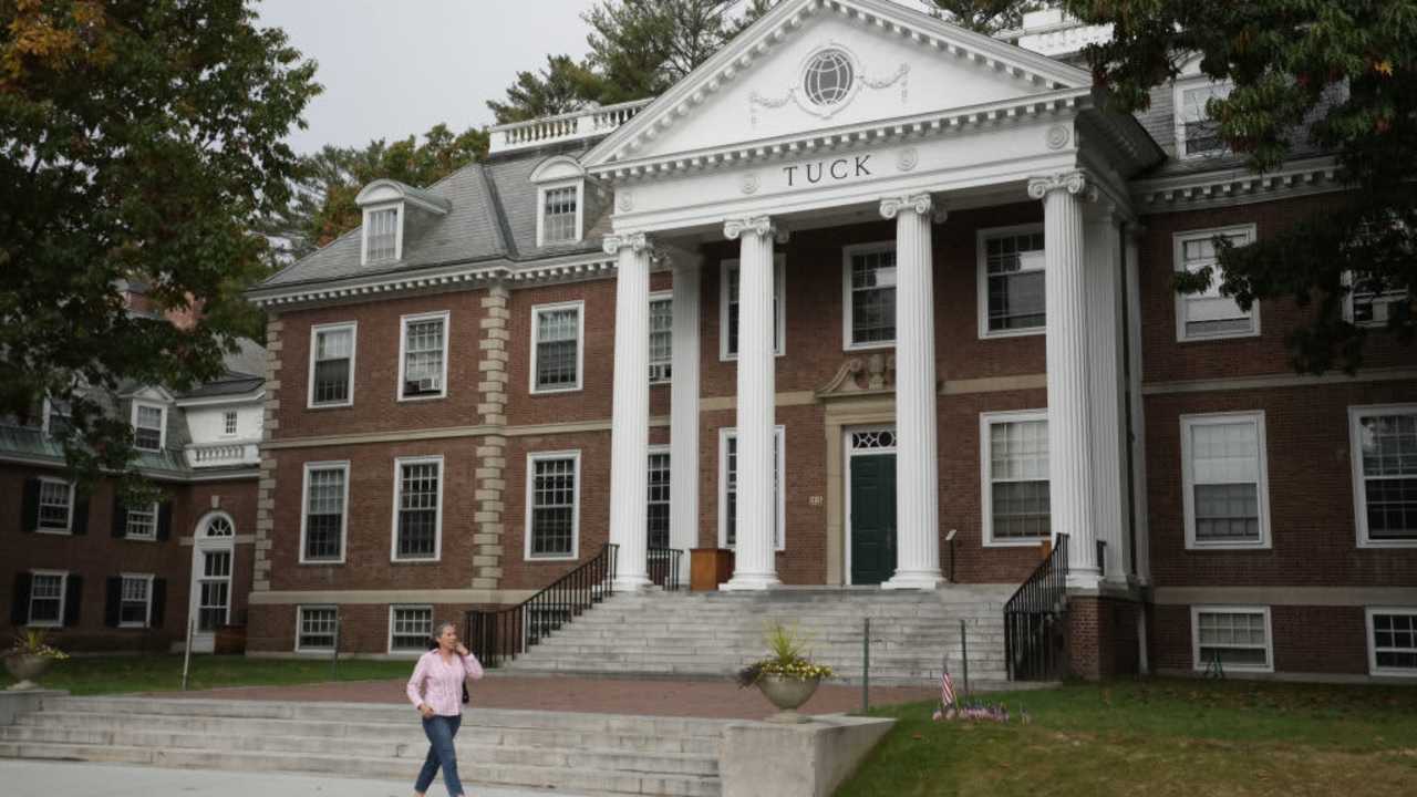 Tuck School of Business building on Dartmouth College campus
