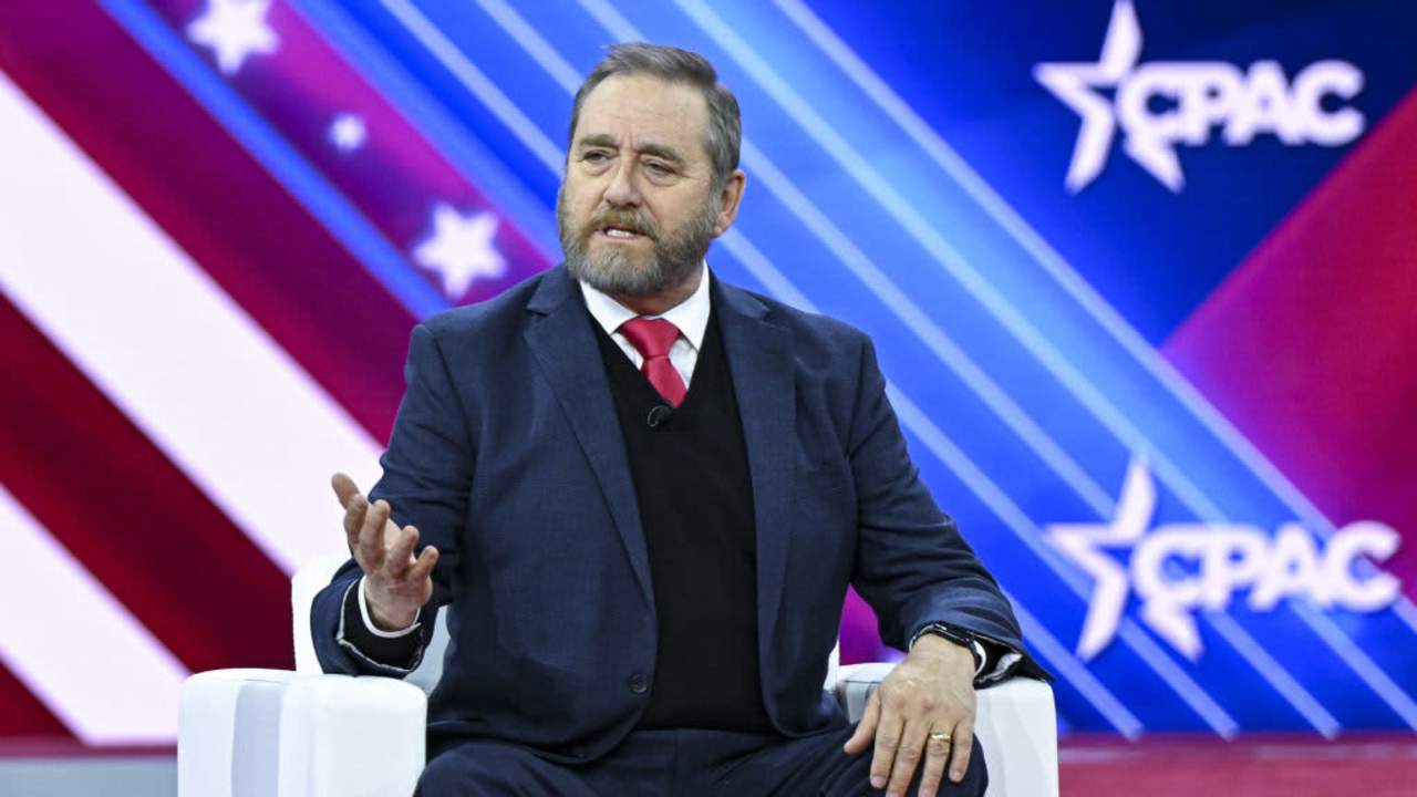 Ohio Attorney General Dave Yost speaks at the Conservative Political Action Coalition annual meeting at Gaylord National Resort and Convention Center in Maryland on March 4, 2023.