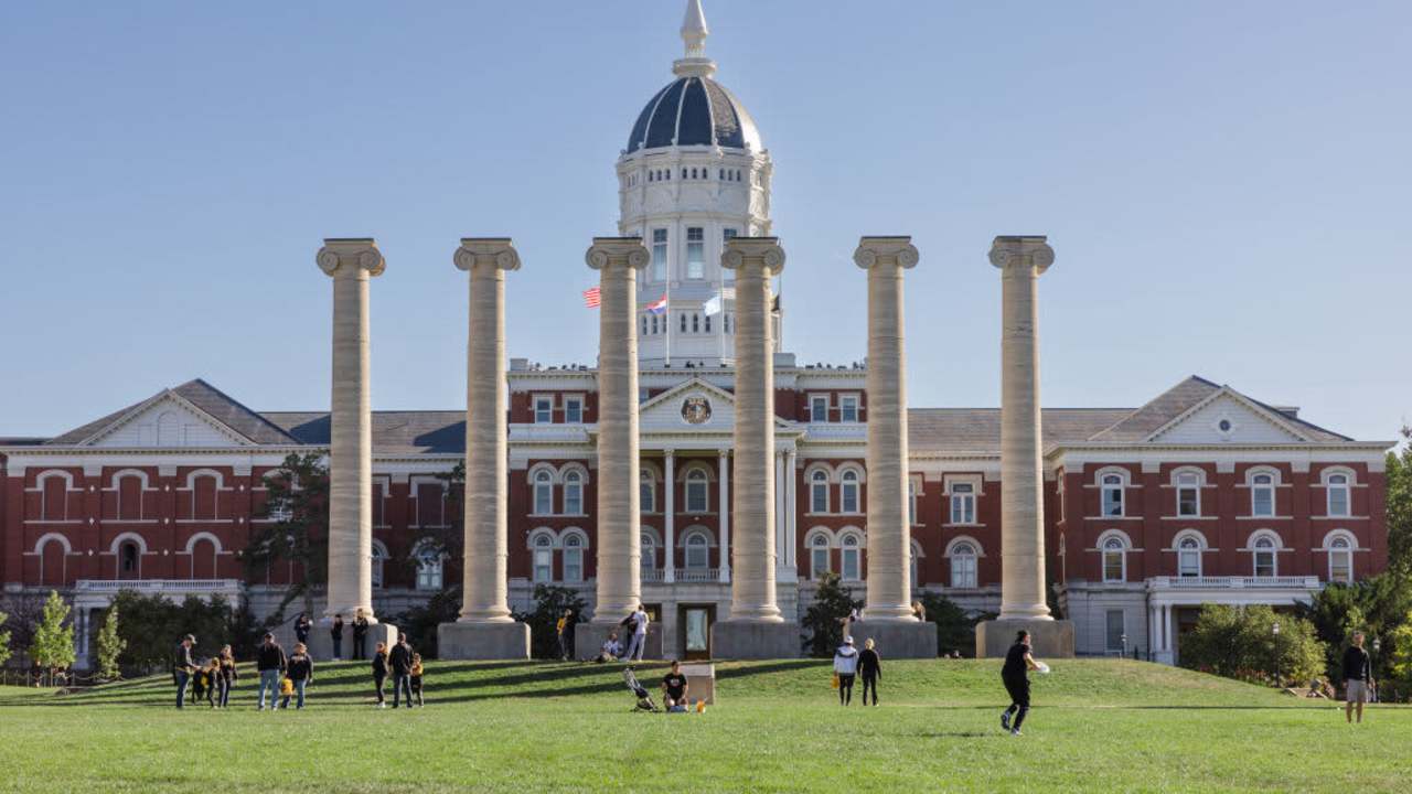 Exterior of Faurot Field/Memorial Stadium on the University of Missouri campus in Columbia, Missouri.