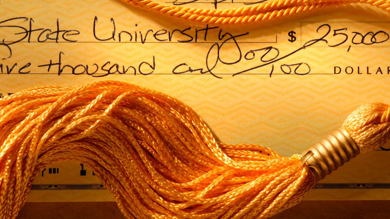 Closeup of checkbook