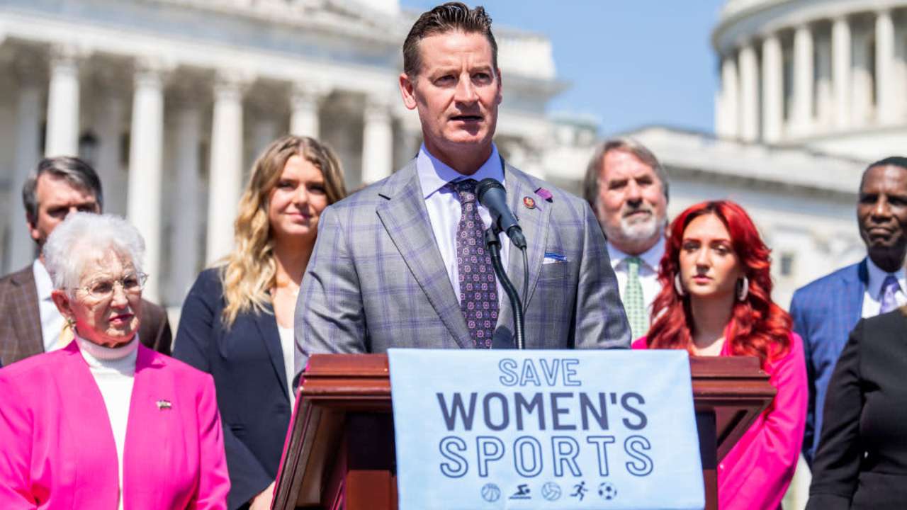 Rep. Greg Steube, R-Fla., speaks outside the U.S. Capitol