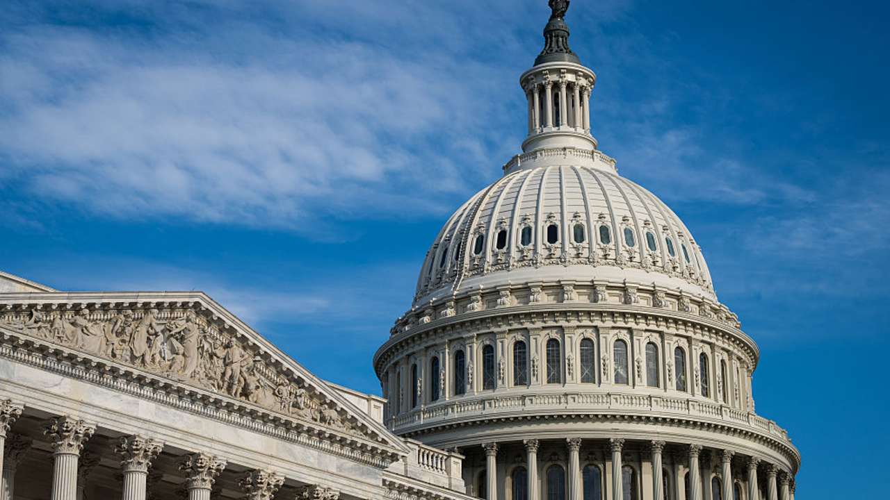 The US Capitol in Washington, DC, US
