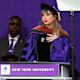 Taylor Swift Delivers New York University's 2022 Commencement Address at Yankee Stadium on May 18, 2022 in New York City.