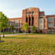 Johns Hopkins Eastern campus in Baltimore, Maryland, on a sunny day.