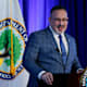 U.S. Education Secretary Miguel Cardona speaking at the Lyndon Baines Johnson Building in Washington, DC.