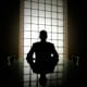 Business man or boss in silhouette interview