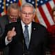 Senator Bob Menendez, a Democrat from New Jersey, speaks during a news conference following the weekly Democratic caucus luncheon at the US Capitol in Washington, D.C., US, on Tuesday, Sept. 20, 2022. House and Senate leaders are entering a final round of negotiations on a plan to fund the government through the fall and head off a shutdown threat by the end of this month. Photographer: Eric Lee/Bloomberg via Getty Images