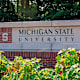 Michigan State University entrance sign. (Photo by: Education Images/Universal Images Group via Getty Images)