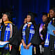Spelman College graduates onstage during the college's 2023 commencement ceremony at Georgia International Convention Center on May 21, 2023.
