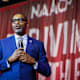 NAACP President Derrick Johnson speaks to attendees at the NAACP National Convention