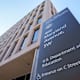 The US Department of Education sign marks the entrance to the federal building housing the agency's headquarters in Washington, DC.